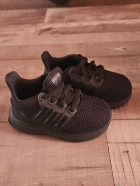 adidas Kids Black Slip-On Knit Sneakers